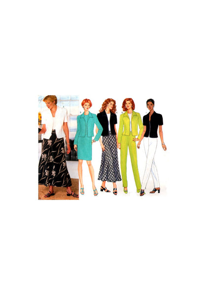 Butterick 4941 Career Casual Above Hip Jacket, Flared Bias Skirt, Tapered Dress & Pants, Uncut, Factory Folded, Sewing Pattern Size 6-12