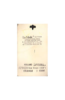 60s La Mode 5/8" (16 mm) Carded Orange Concave Four-Hole Buttons, (B85) Made in Holland, Three on Card
