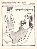 Knit N Stretch 480A Princess Line Swimsuit with Skirt, One Piece Swimming Costume, Uncut Master Sewing Pattern Multi Plus Size 8-24