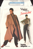 Vogue 1476 Issey Miyake Loose Fitting Coat, Shirt and Pants, Uncut, F/Folded Sewing Pattern Size 12 or 16