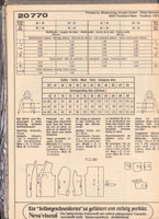 Neue Mode 20770 Mens' Double Breasted Jacket with Back Tab or Back Inverted Pleat, Uncut, Factory Folded Sewing Pattern Multi Size 36-44