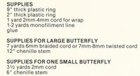 Vintage Macrame Flutterfly Mobile Pattern Instant Download PDF 1 page plus General Knotting Info