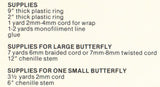 Vintage Macrame Flutterfly Mobile Pattern Instant Download PDF 1 page plus General Knotting Info
