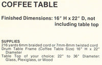Vintage Macrame Tables Pattern Instant Download PDF 3 pages plus General Knotting Info