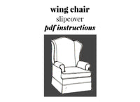 Vintage Wing Chair Slipcover Instructions Instant Download PDF 3 pages plus Basic How-To's