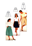 Simplicity 5525 Retro Yoked Knickers, Culottes and Mini-Skirt, Uncut, Factory Folded, Sewing Pattern Size 12