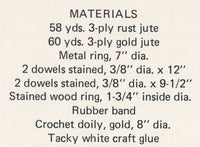 Vintage 70s Jakarta Jewel Macrame Display Hanger Pattern Instant Download PDF 2 + 5 pages