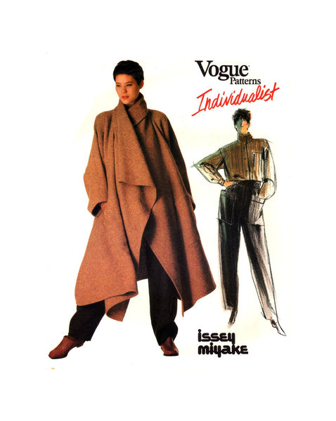 Vogue 1476 Issey Miyake Loose Fitting Coat, Shirt and Pants, Uncut, F/Folded Sewing Pattern Size 12 or 16