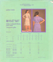 Knitwit 4300 T-shaped Dress with 3/4 Length Sleeves and T-shirt, Uncut, Factory Folded, Sewing Pattern Multi Plus Size 6-22