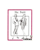 Knitwit 9303 The Suit: Single or Double Breasted Jacket and Straight Skirt, Uncut, Factory Folded, Sewing Pattern Multi Plus Size 6-26