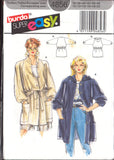Burda 4856 Loose Fit, Longline Jacket with Drawstring Waist and Optional Hood, U/C, Factory Folded, Sewing Pattern Multi Plus Size 10-20