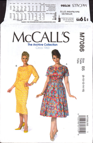 McCall's 7086 Sixties Style Dolman Sleeve Evening, Party Dresses with Patterns Central McCall's 7086 Sixties Style Dolman Sleeve Evening, Party Dresses with Patterns Central