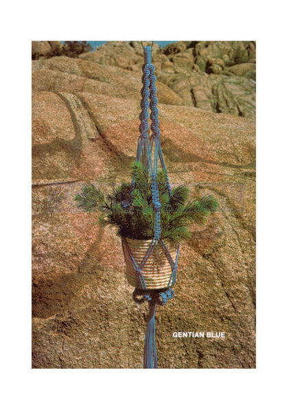blue macrame plant hanger Vintage 70s Gentian Blue Macrame Plant Hanger Pattern Instant Download – Patterns Central