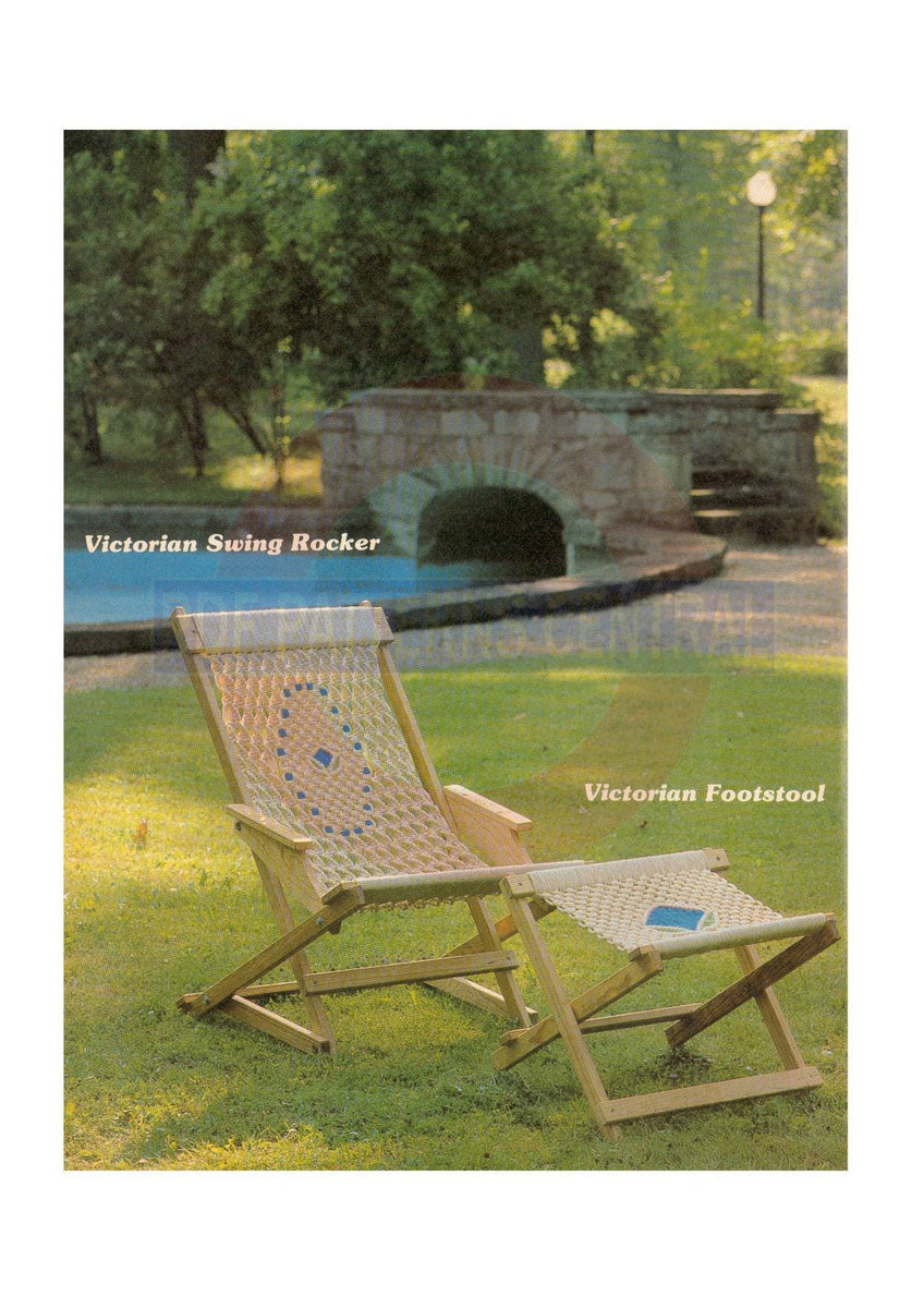 American Rocker Pattern Vintage 70s Victorian Splendor, Footstool and Swing Rocker Patterns In ...