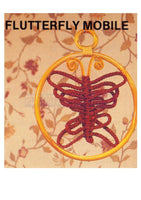 Vintage Macrame Flutterfly Mobile Pattern Instant Download PDF 1 page plus General Knotting Info