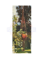 Vintage 1970s Macrame Plant Hanger "Cross My Heart" Instant Download PDF 2 + 3 pages