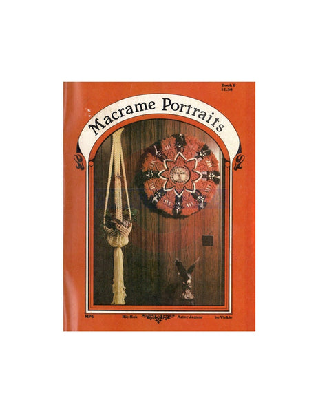 Macrame Portraits Book 6 - 7 Vintage Macrame Patterns Instant Download PDF 24 pages