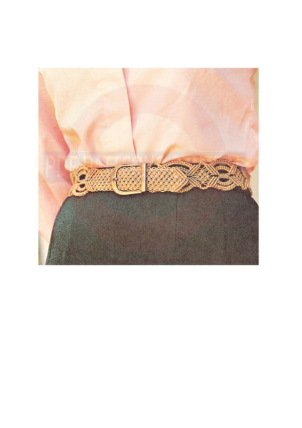 Vintage 70s Macrame Oriental Belt Pattern Instant Download PDF 2 pages