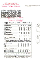 60s Elegant Evening, Party, or Cocktail Dress with Slim or Full Skirt, Bust 36 Waist 28 Hip 38, McCall's 7762 Sewing Pattern Reproduction