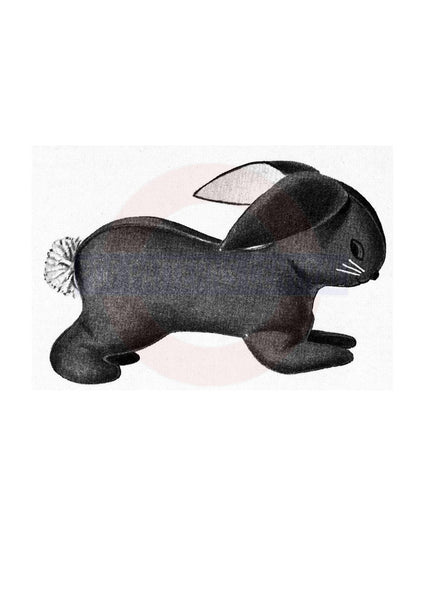 Vintage 50s Felted Bunny Rabbit Soft Toy Pattern Instant Download PDF