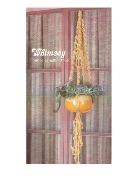 Vintage 70s Macrame Whimsey Plant Hanger Pattern Instant Download PDF 1.5 + 1 pages
