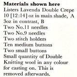 Vintage 70s Drummer Boy Coat Knitting Pattern Instant Download PDF 2 pages