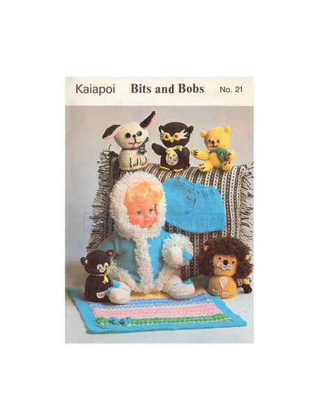 Kaiapoi No.21 Knitted Toys and Accessories Knitting Patterns Instant Download PDF 15 pages