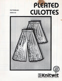 Knitwit 401 Pleated Culottes in Two Lengths with Side Pockets, Uncut, Factory Folded, Sewing Pattern Multi Plus Size 6-22