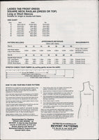 Bevknits 2200A Tab Front Dress or Top with Square Neck and Raglan Sleeves, Uncut, Factory Folded, Sewing Pattern Multi Plus Size 10-22