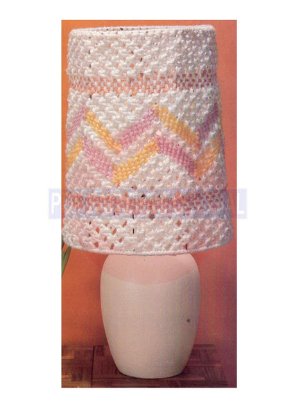 Vintage 70s Ribbon Parfait + Ultra-Violet Lamp Shade Patterns Instant Download PDF 2 + 4 pages