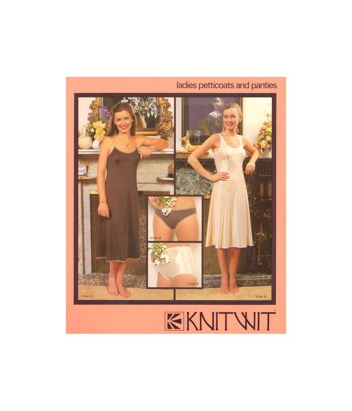 Knitwit 5100 Underwear: Petticoats with Bikini or Full Brief Panties, Uncut, Factory Folded, Sewing Pattern Multi Plus Size 6-22