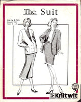 Knitwit 9303 The Suit: Single or Double Breasted Jacket and Straight Skirt, Uncut, Factory Folded, Sewing Pattern Multi Plus Size 6-26