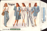 Vogue 2285 Below Hip Jacket, Straight Dress, Loose Fitting Top, Pleated Skirt and Pants, Uncut, Factory Folded, Sewing Pattern Size 8-12