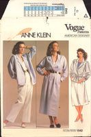 Vogue American Designer 1542 by Anne Klein:  Jacket, A-Line Skirt and Straight Pants, Uncut, Factory Folded, Sewing Pattern Size 12