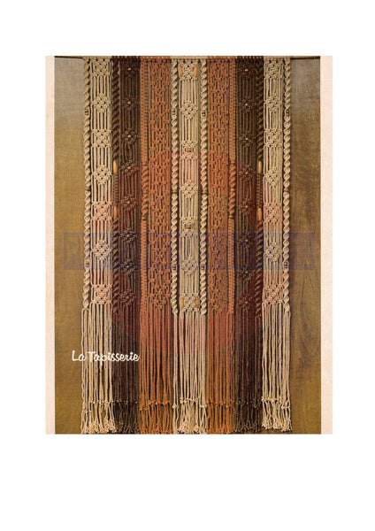 Vintage 70s La Tapisserie Macrame Wall Hanging Pattern Instant Download PDF 3 + 5 pages