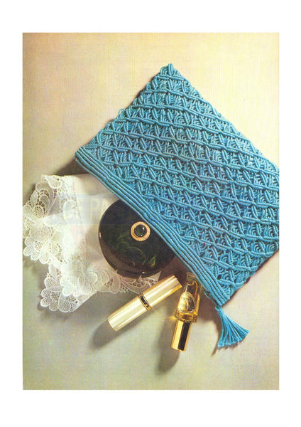 Vintage 70s Macrame Evening Bag Pattern Instant Download PDF 1.5 pages