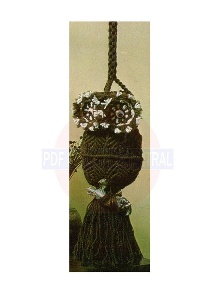 Vintage 70s The Sophisticate Macrame Owl Wall Hanging Pattern Instant Download PDF 2 + 3 pages