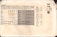 Butterick 4987 Slightly Flared A-line or Straight Skirt with Pleated Front & Back Zipper, Uncut, Factory Folded, Sewing Pattern Size 12