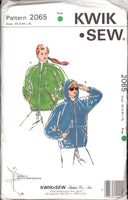 Kwik Sew 2065 Raglan Sleeve Jackets with Drawstring and Optional Hood, Uncut, Factory Folded, Sewing Pattern Multi Plus Size XS-XL