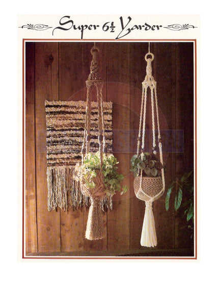 macrame plant hanger 70s Vintage 70s Macrame Super 6.5 Yarder Plant Hangers Pattern Instant Dow – Patterns Central