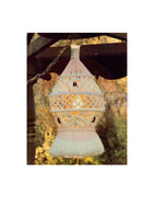 Vintage 70s Macrame Moon Shadow Lamp Shade Pattern Instant Download PDF 2 + 4 pages
