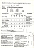 Bevknits 3003A Childrens' Raglan Tops, Slacks, Shorts, Swimwear or Underwear, Uncut, Factory Folded, Sewing Pattern Multi Size 2-12