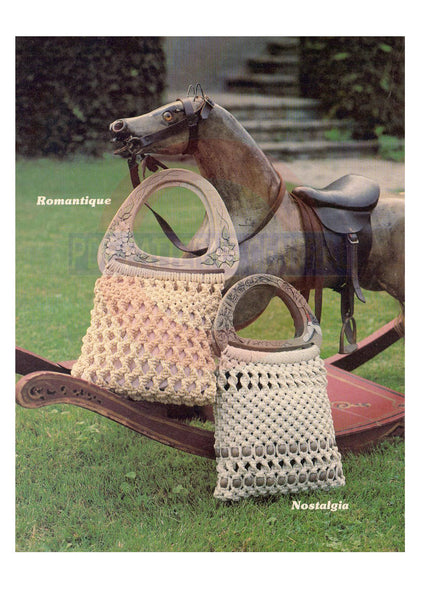 Vintage 70s Romantique + Nostalgia Handbag Patterns Instant Download PDF 2 + 4 pages