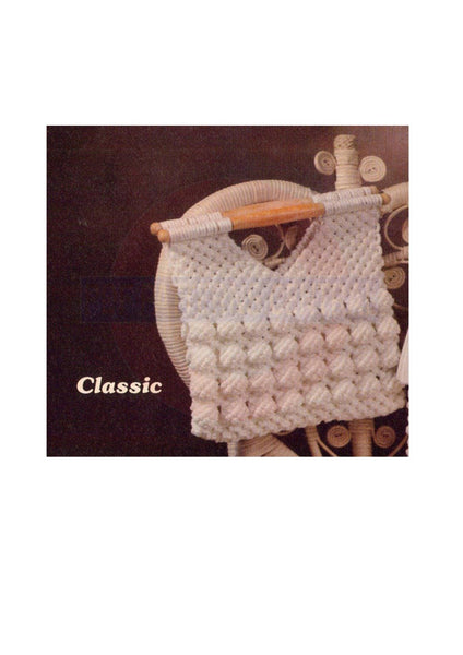 Vintage 70s Classic Macrame Purse, Small Handbag Pattern Instant Download PDF 1 + 4 pages