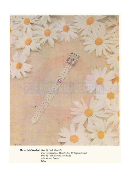 Vintage 70s Bracelet Pattern Instant Download PDF 2 + 3 pages