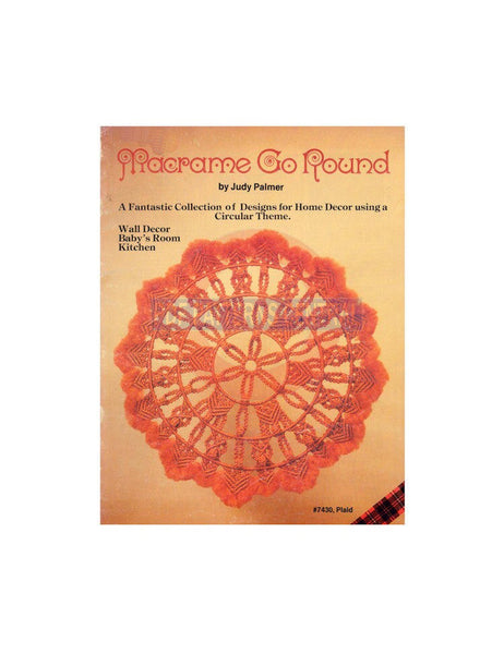 Macrame Go Round - Vintage Macrame Patterns Instant Download PDF 24 pages
