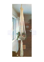 Vintage 70s Macrame Plant Hanger "Queen Victoria" Pattern Instant Download PDF 2 + 3 pages