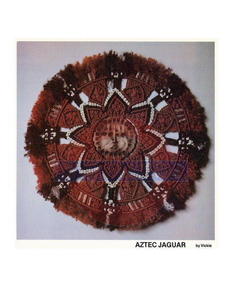 Vintage 70s Wall Hanging "Aztec Jaguar" Pattern Instant Download PDF 3 + 5 pages