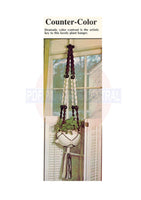 Vintage 70s Counter-Color Macrame Plant Hanger Pattern Instant Download PDF 2 + 6 pages