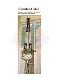 Vintage 70s Counter-Color Macrame Plant Hanger Pattern Instant Download PDF 2 + 6 pages
